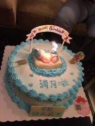 会所准备的蛋糕很好吃-莉泽月子中心(鹅潭汇店)