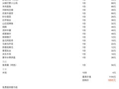 账单-云龙山庄