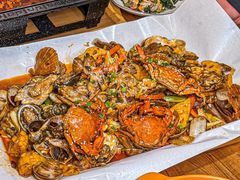 -东来菜馆•手抓海鲜家常菜•海鲜锅贴(鸽子窝店)