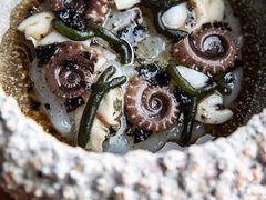 Hand picked Raw seafood , Scallops, pipi , Occy, Virgin Soy dressing , black vinegar laver -码头餐厅