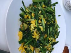 笨鸡蛋炒韭菜-可心烤鱼