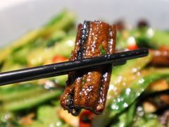 油麦菜炒鳝片-千百味红餐厅·江西菜(绿地双子塔店)