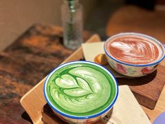 抹茶拿铁-邊渡咖啡
