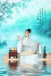 -后宫·古装汉服京剧儿童亲子全家福摄影