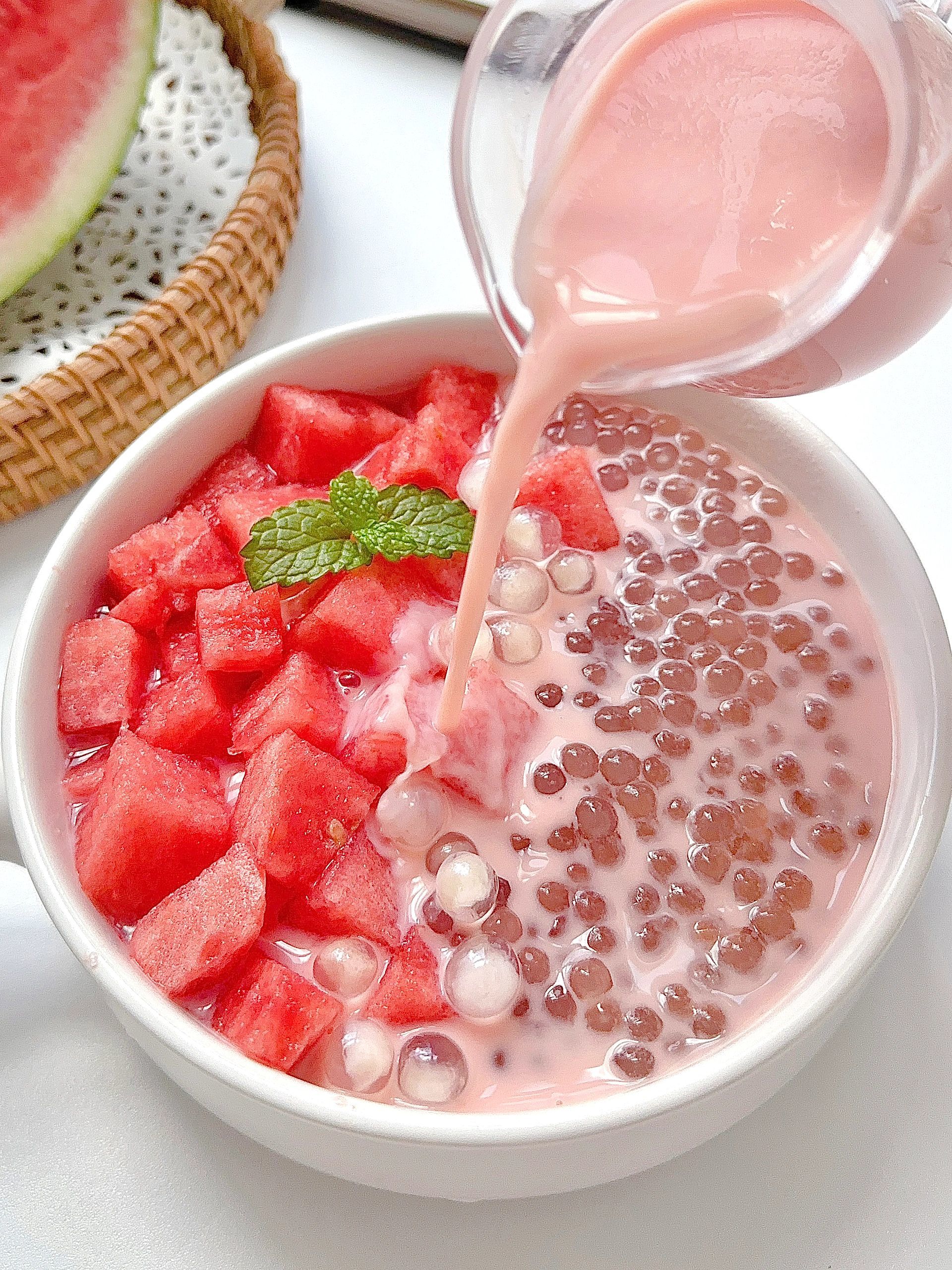 奶茶店爆🔥的西瓜甘露!我复刻出来了!