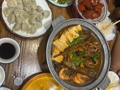 -东来菜馆•手抓海鲜家常菜•海鲜锅贴(鸽子窝店)