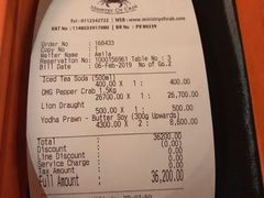 账单-Ministry of Crab(科伦坡店)