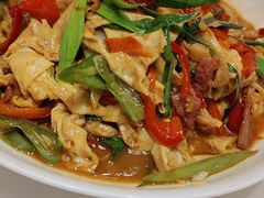 火腿炒农家豆腐皮-辣公子·千岛湖私房菜(滨江店)