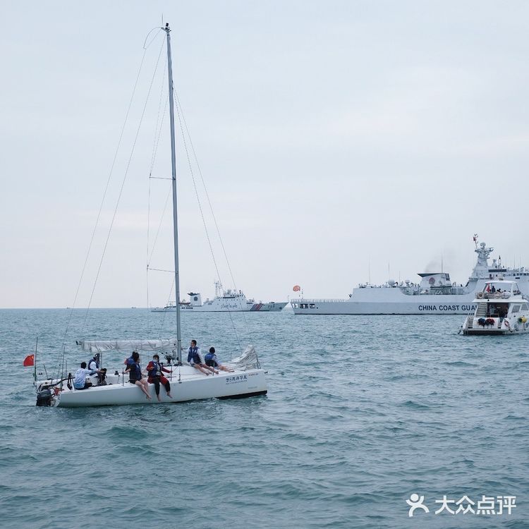 行船15min到海中心