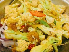 干锅有机花菜-刘胖子家常菜·蹄花焖藕(中南店)