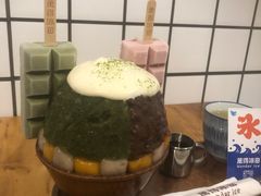 抹茶生乳かき氷-WONDER ICE 萬得冰田(建設路总店)