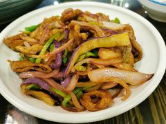 茄子洋葱炒猪大肠-元福·鲜椒鱼(弘基广场店)
