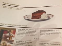 菜单-Cafe Sacher(WIEN)