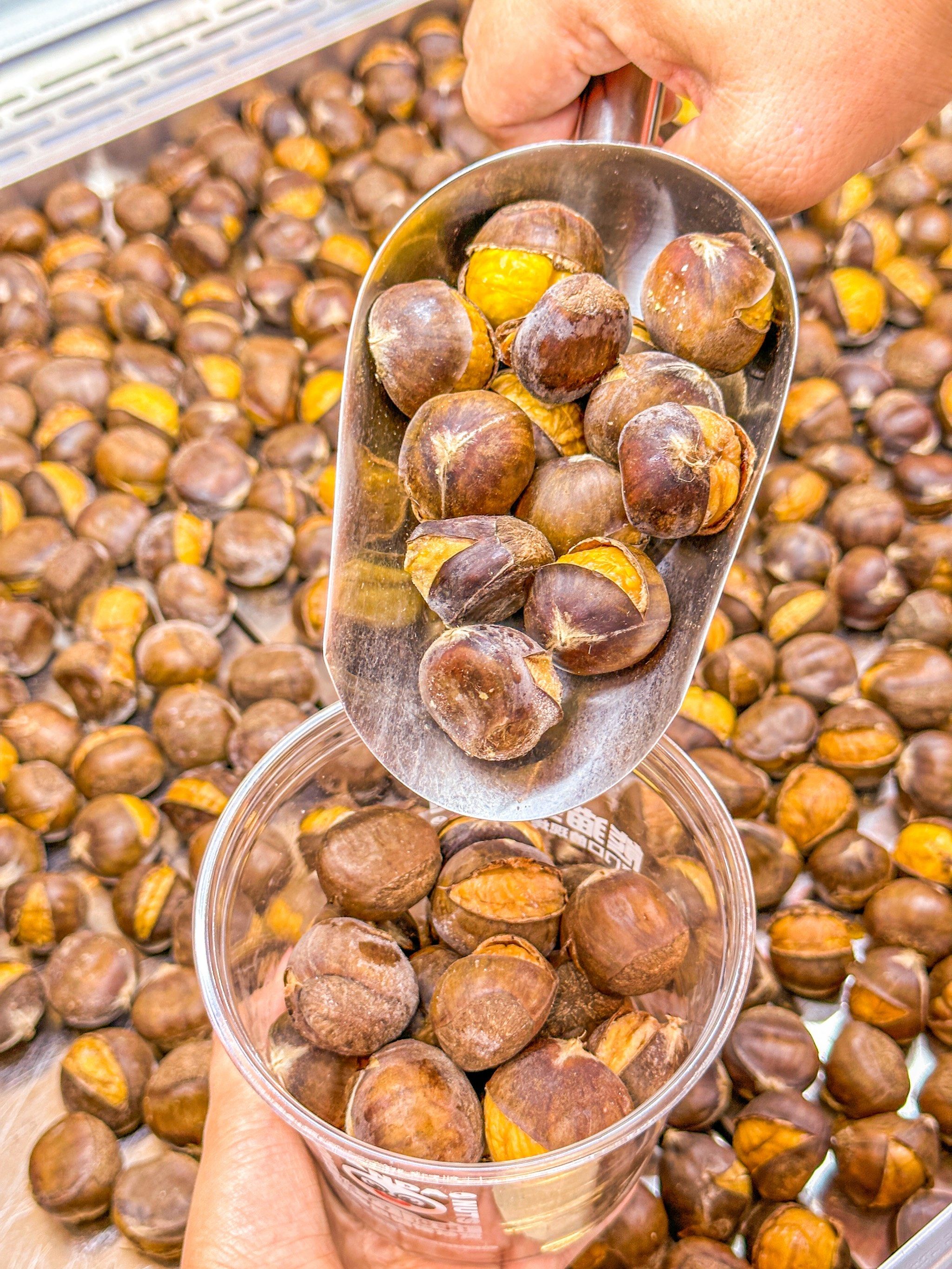 在大连第一次吃冰栗子🌰不需用手剥不要太爽