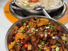 干锅排骨拼虾-迎三江菌汤兔(星桥街西段店)