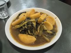 年糕炖芥兰菜-红灯笼龙凤饭店(宁波老字号店)