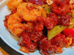 椒香虾仁爆鸡球-陈傻子餐厅(世纪都会店)