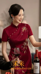 -禾米旗袍妈妈装礼服定制(嘉业国贸店)