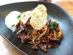 黑椒牛肉烩意面配鸡蛋-良木缘咖啡西餐(优品道广场店)