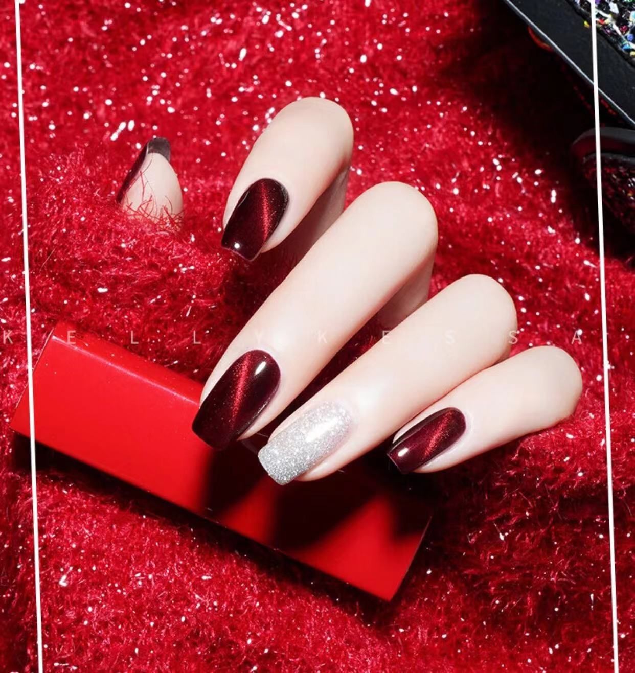 国庆节喜庆美甲 就得要红色系