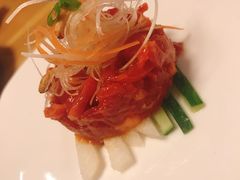 生鸡蛋拌牛肉-王鼎精致料理铁板烧(世博源店)