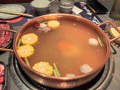 招牌鲜牛腩骨汤锅底-牛村来人潮汕牛肉火锅(西单店)