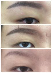 刚完后零结痂粉黛眉~美瞳线-平萍纹绣韩式半永久定妆