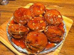 铁板虾仁茄盒-汉小城·老铫子藕汤·乡野湖北菜(江汉路吉庆街店)