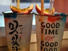 白桃醋百香果梳打&nbsp;＆&nbsp;紅芭樂百香果梳打-炑八韩烤(琼华店)