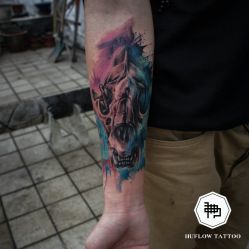 虎头骨 头骨纹身 武汉纹身哪里好 武汉刺-武汉湖佛纹身