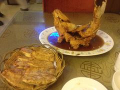 我的午餐：糖醋鲤鱼，素锅贴-春江饭店(共青团路总店)