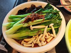 白灼菌菇菜心-新白鹿餐厅(虹桥南丰城店)