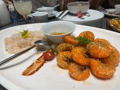 清炒虾仁拼元宝虾-望乡楼上海菜(日月光店)