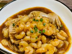 虾仁爆腰花-同得兴 Since·1995 传统苏式面馆(嘉馀坊店)