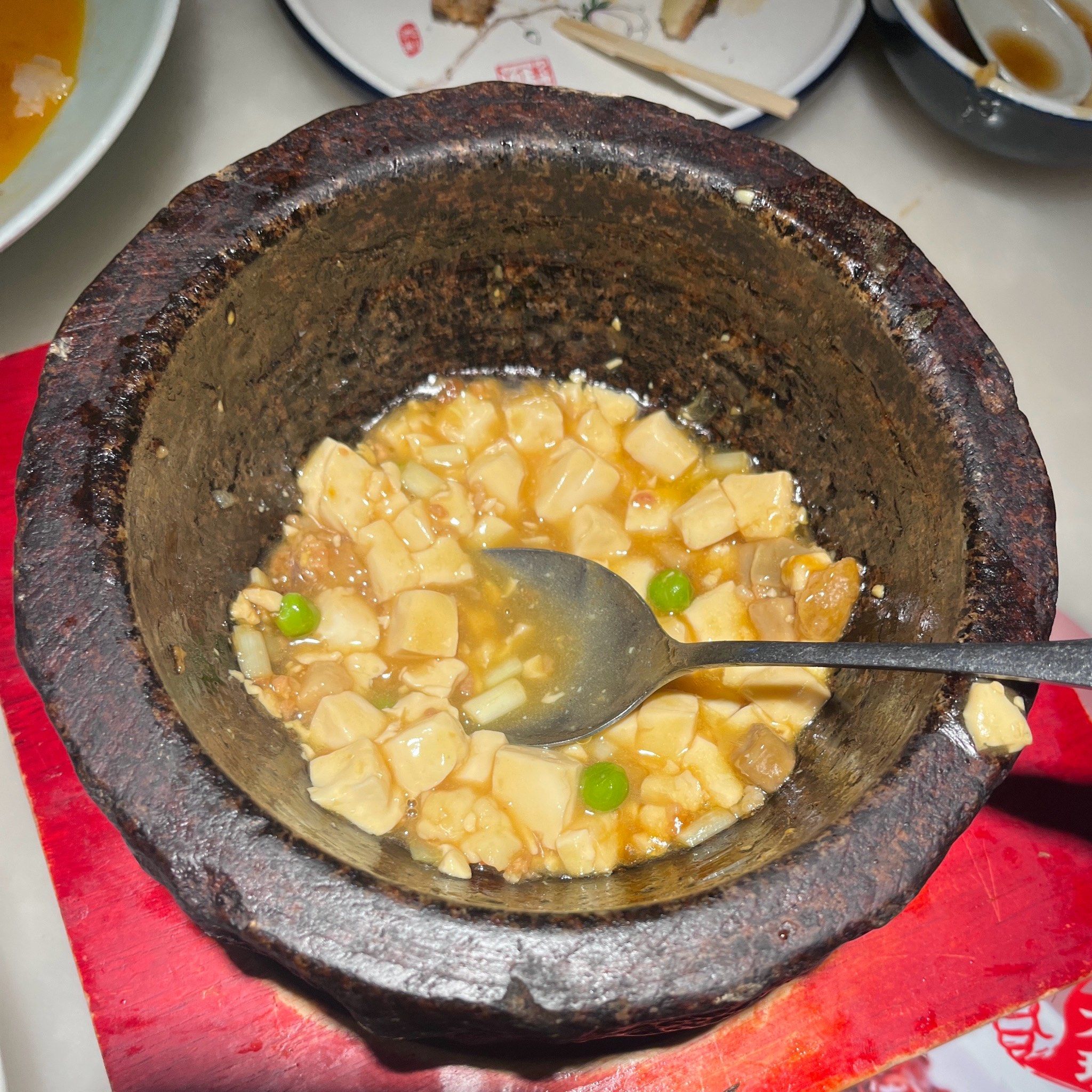 {firstday当天ld请吃的绿茶餐厅}这个石锅西施豆腐真的真的超级好吃!