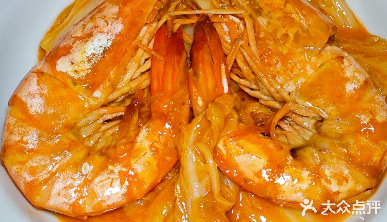 真正渤海湾海捕对虾制作，《大虾烧白菜》天花板