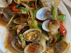 姜葱炒花甲-覃记海鲜美食餐厅