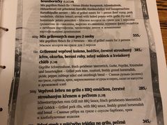 菜单-Krčma Šatlava