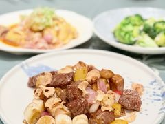 蒜片葱香爆牛肉粒-北园酒家(小北路店)