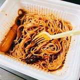 🍜慎重❗️整一个被辣住❗️劲辣火鸡味荞麦拌面