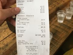 账单-Fergburger(皇后镇店)