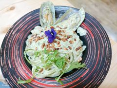 松子青口鲜虾罗勒意面-吃饼人西餐(南开店)