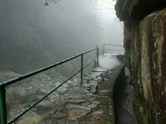 上山路&nbsp;一路都有小渠-浙北大峡谷