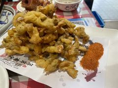 炸平菇-东北哈尔滨酱骨头馆房掌柜铁锅炖