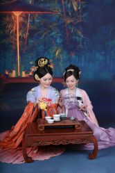 -后宫·古装汉服京剧儿童亲子全家福摄影