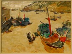 宋贤珍·油画《石塘渔港》-上海油画雕塑院