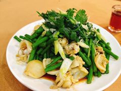 青芥辣豆角捞起墨鱼仔-众源美食(光复阁店)