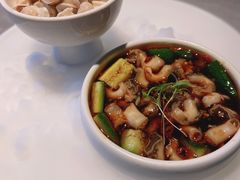 辣酒汁花螺配夏威夷果-木守西溪溪隐餐厅