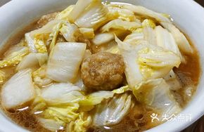 Braised Pork Meatballs with Baby Bok Choy