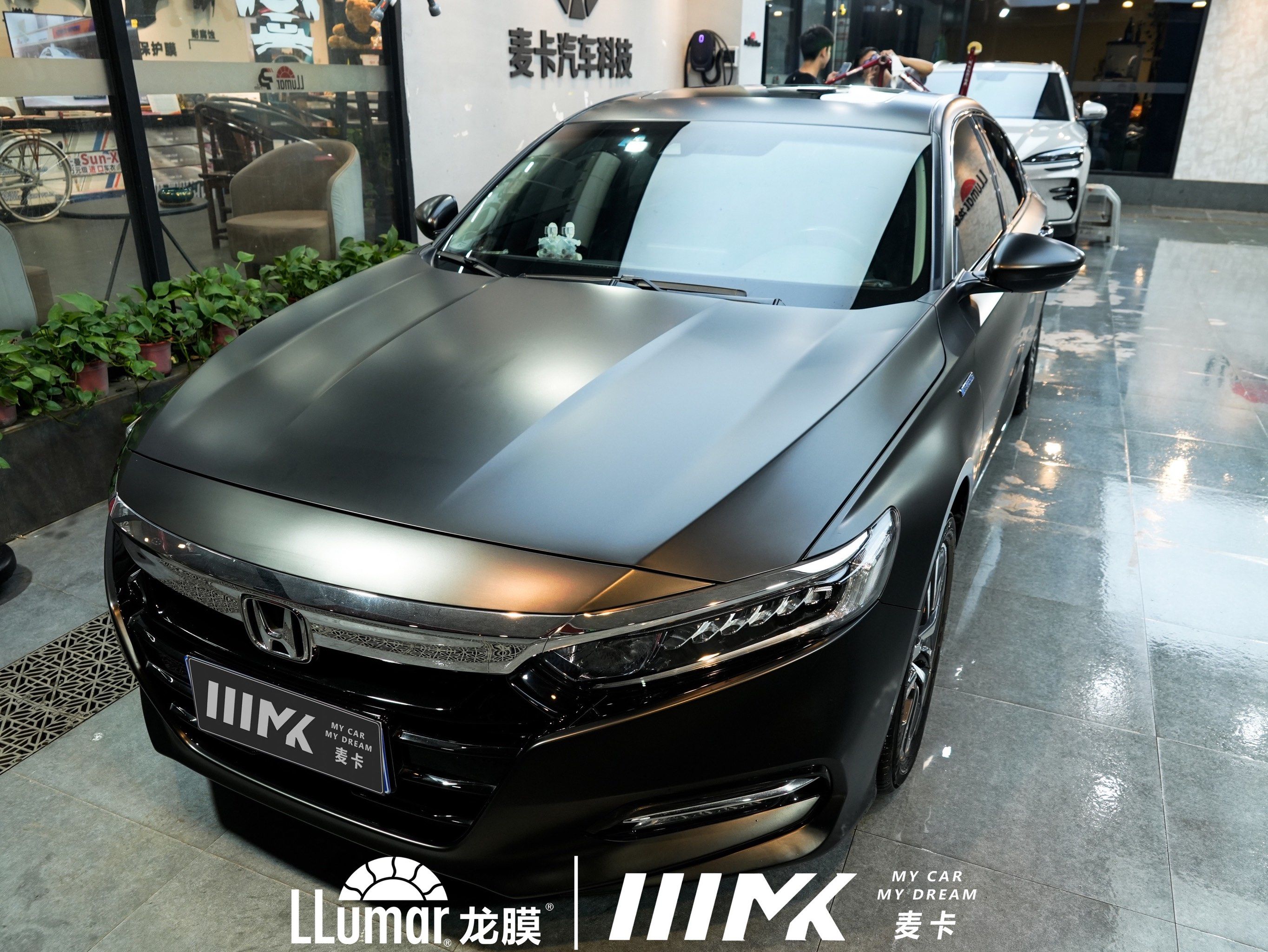 本田雅阁装贴陶瓷黑,哑光质感真棒